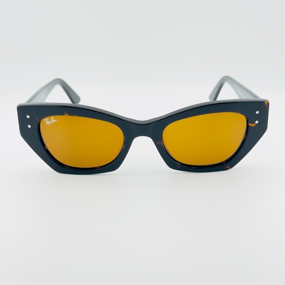 Ray-Ban Zena Bio-Based Women Sunglasses Polished Havana Frame with Brown Lenses - Picture 6 of 13